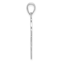 14K White Gold Grandma Birthstone Charm Holder Pendant view 2