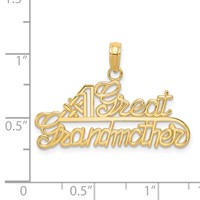 14K Yellow Gold #1 Great Grandmother Charm view 4