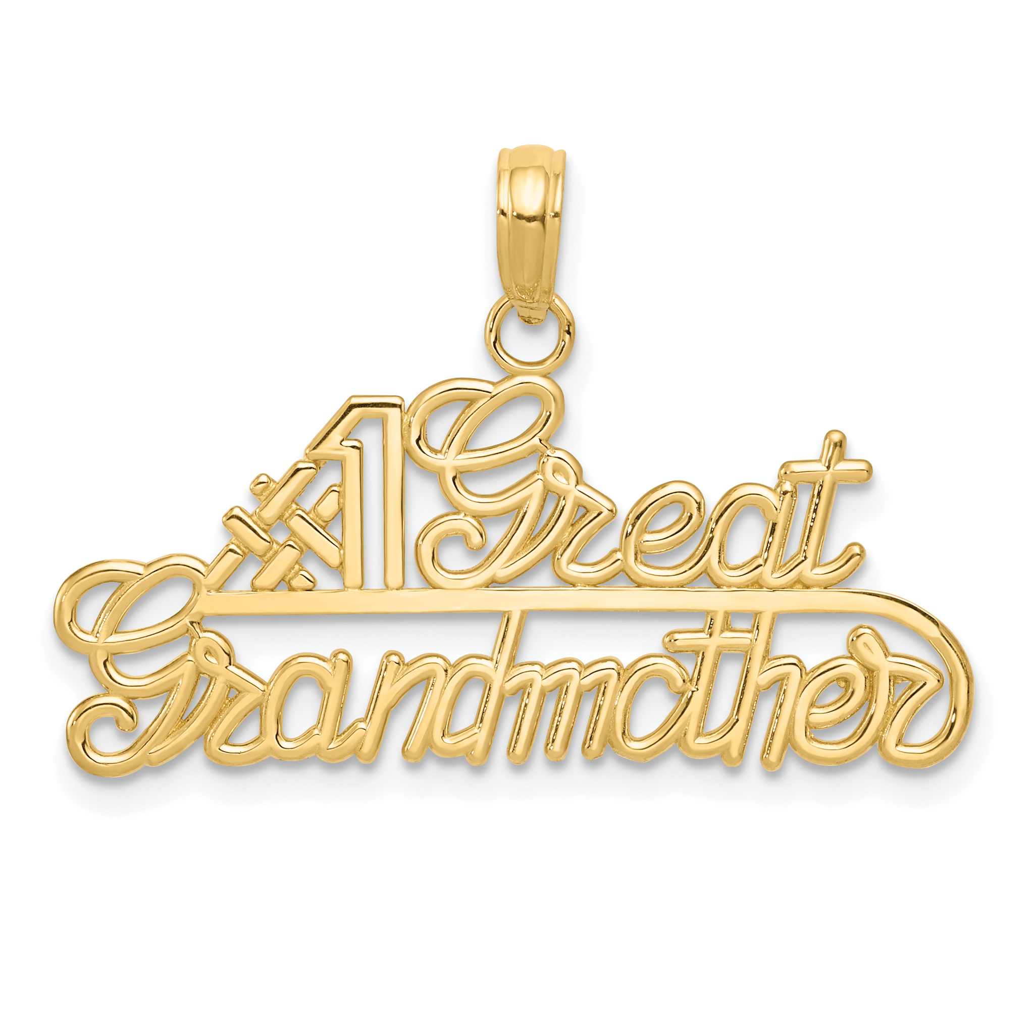14k #1 GREAT GRANDMOTHER Charm (K4725)