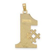 14K #1 Dad Charm view 4