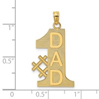 14K #1 Dad Charm view 3