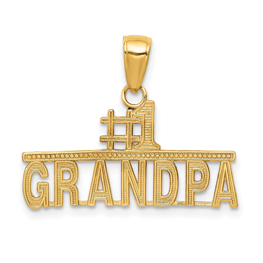 14K #1 Grandpa Pendant