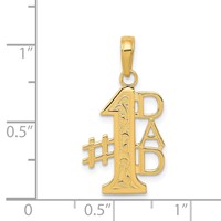 14K #1 Dad Charm view 4