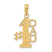 14K #1 Dad Charm view 1