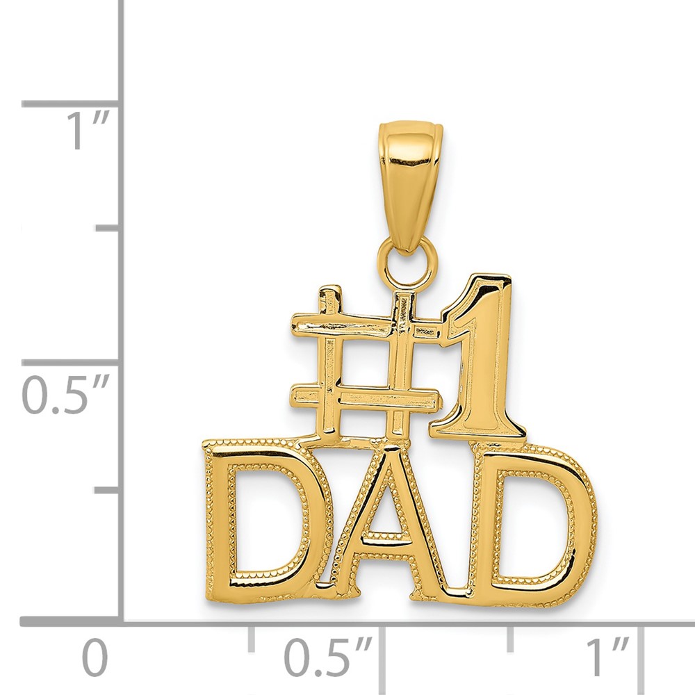 14k #1 DAD Charm (K4734)