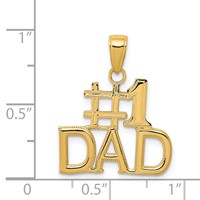 14K Yellow Gold #1 Dad Charm view 4