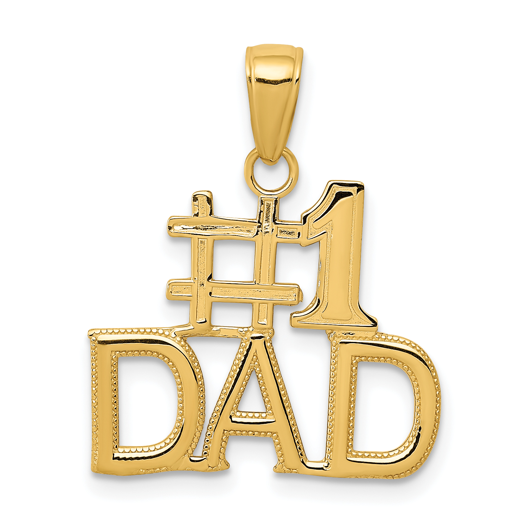 14k #1 DAD Charm (K4734)