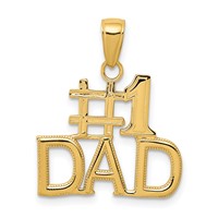 14K Yellow Gold #1 Dad Charm view 1