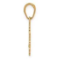 14K Yellow Gold Small Snowflake Pendant view 2