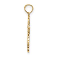 14K Yellow Gold Polished Snowflake Charm view 2