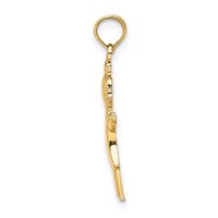 14K Solid Polished Girl with Pig-Tails Charm view 2