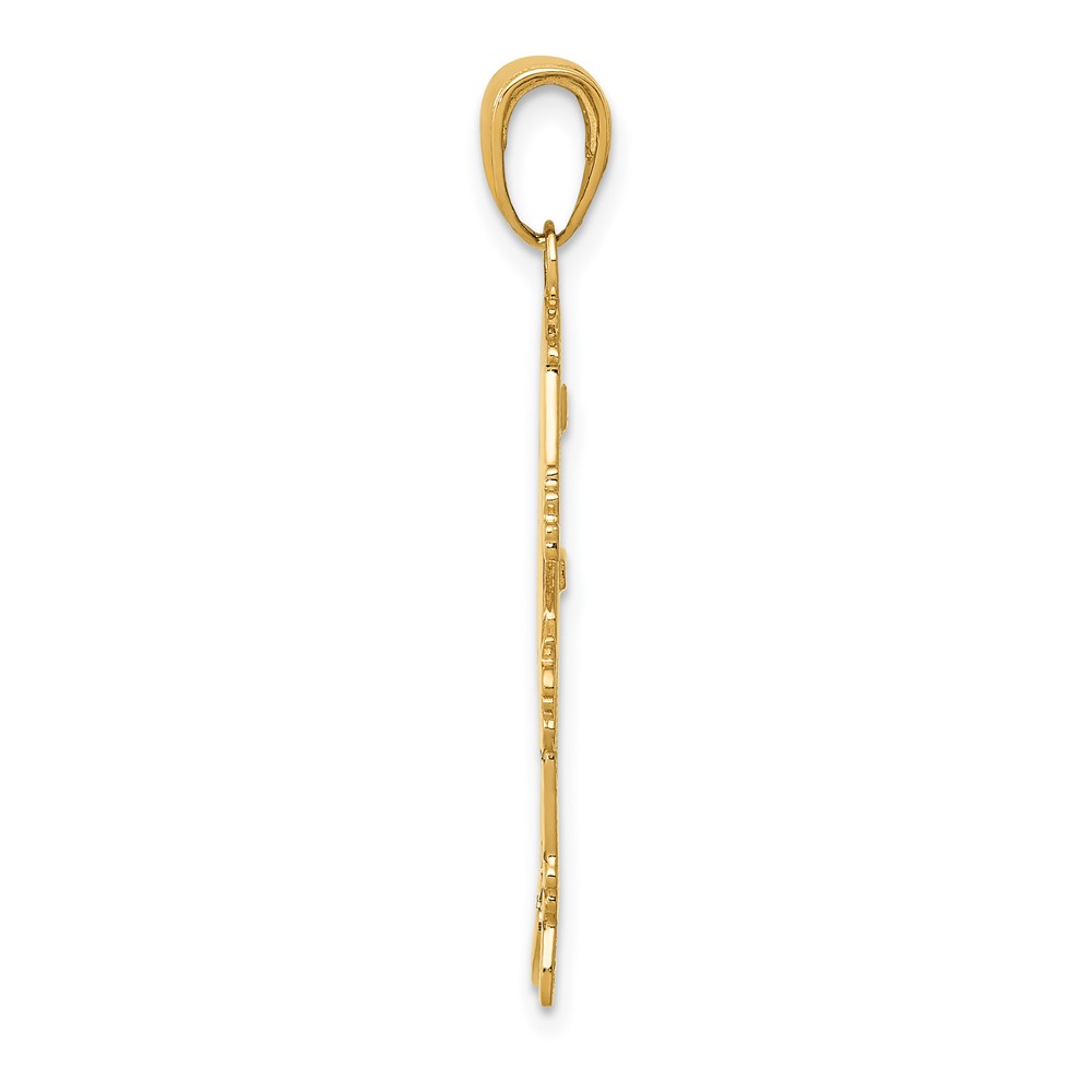 14k Flat Engravable Girl Charm (K4748)