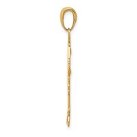 14K Yellow Gold Flat Engravable Girl Charm view 2