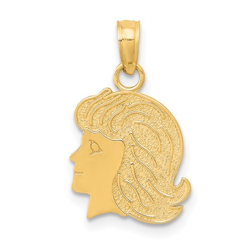 14K Yellow Gold Girl Charm