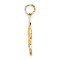 14K Yellow Gold Girl Charm with Jump Rope view 2