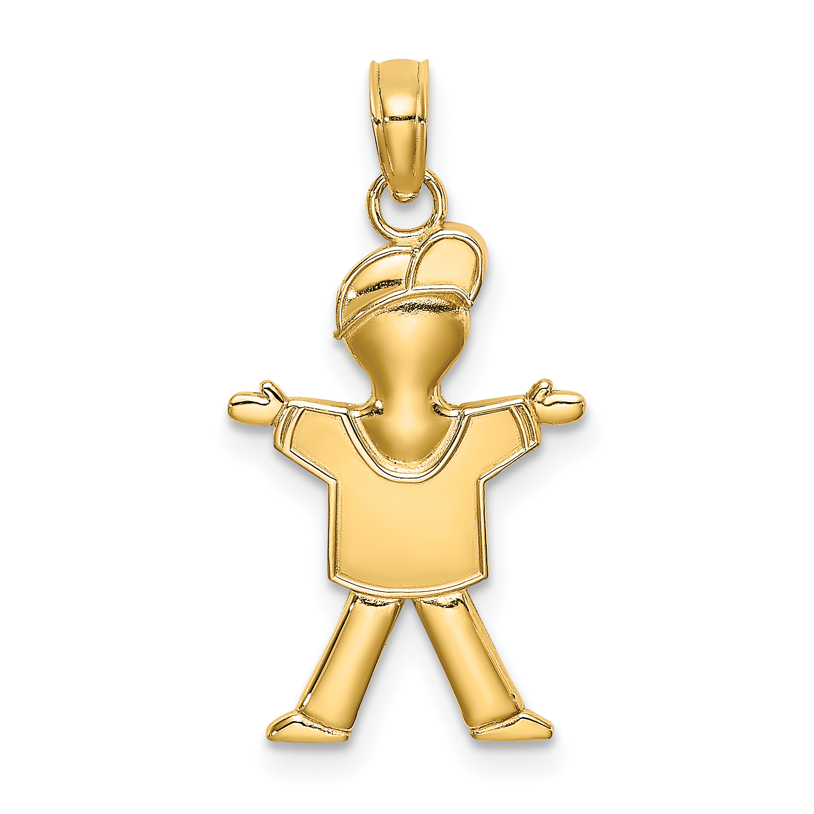 14k Polished Full Body Boy Charm (K4759)