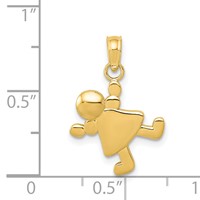 14K Yellow Gold Little Girl Charm view 4