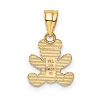 14K Yellow Gold Teddy Bear Pendant view 3