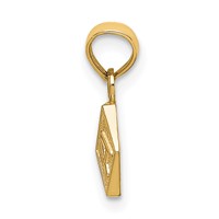 14K Yellow Gold AB Charm with Apple Baby Block view 2