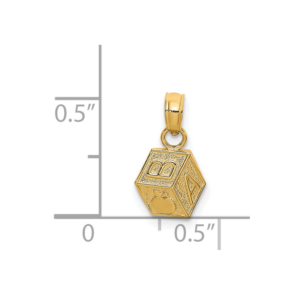 14k Baby Block Charm (K4765)