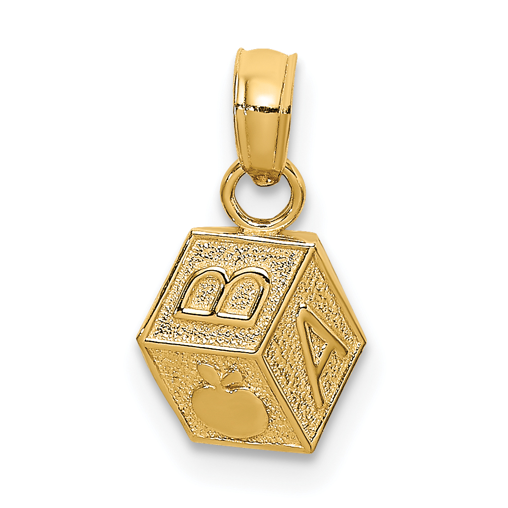14k Baby Block Charm (K4765)