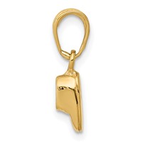 14K Yellow Gold 3-D Baby Shoe Charm view 2