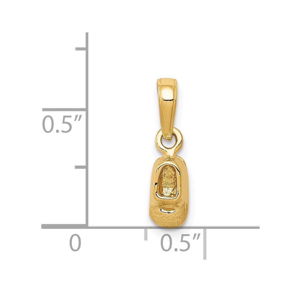 14k  3D Baby Shoe Charm (K4766)