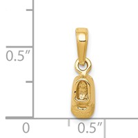 14K Yellow Gold 3-D Baby Shoe Charm view 4