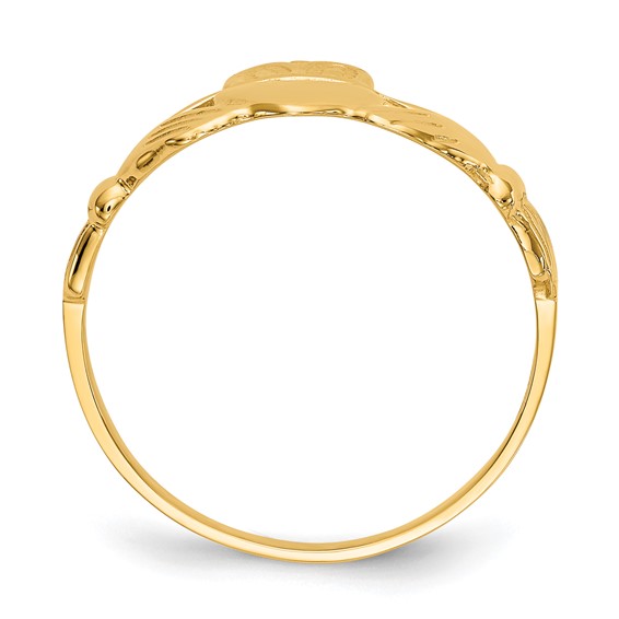 Gold Polished Claddagh Rings