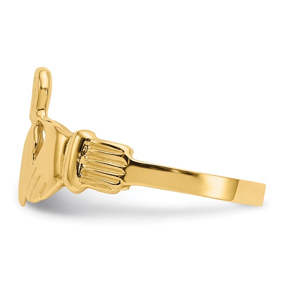 Gold Polished Claddagh Rings