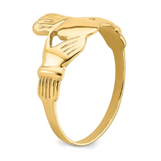 Gold Polished Claddagh Rings