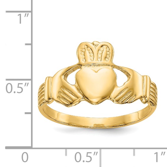 Gold Polished Claddagh Rings