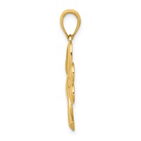 14K Yellow Gold Shamrock Charm view 2