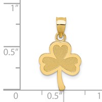 14K Yellow Gold 3-Leaf Clover Pendant view 4