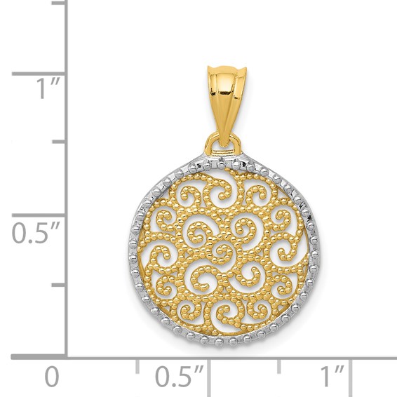 Gold Polished Filigree Pendants