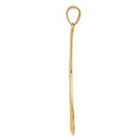 14K Yellow Gold Large Filigree Moon Pendant view 2