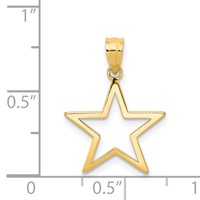14K Yellow Gold Star Charm view 4