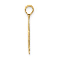 14K Yellow Gold Polished Filigree Sun Pendant view 2