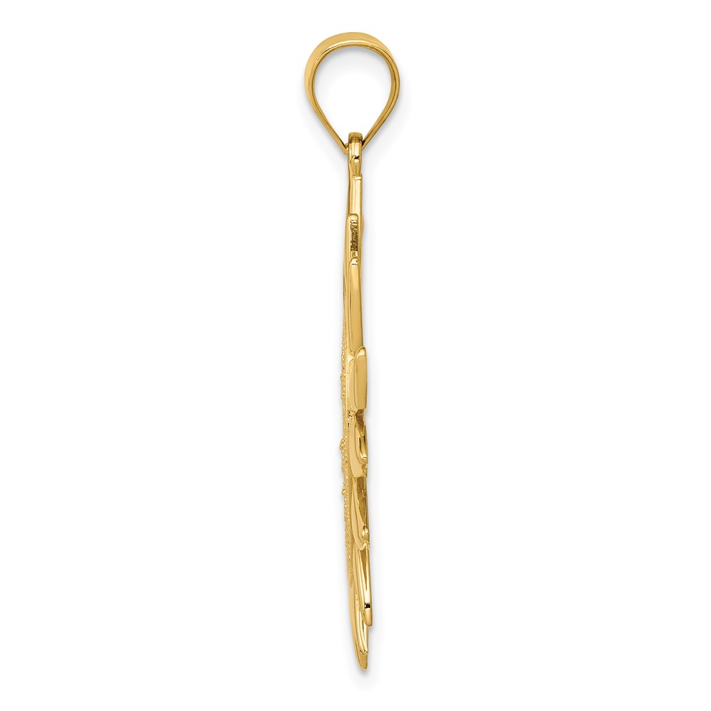 14k Filigree Sun Pendant (K4813)