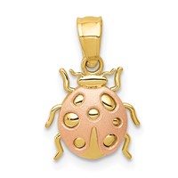 14K Two Tone Ladybug Pendant view 1