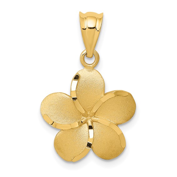 Gold Polished Flower Pendants