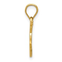 14K Yellow Gold Hummingbird Pendant view 2
