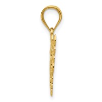 14K Yellow Gold Filigree Butterfly Pendant view 2