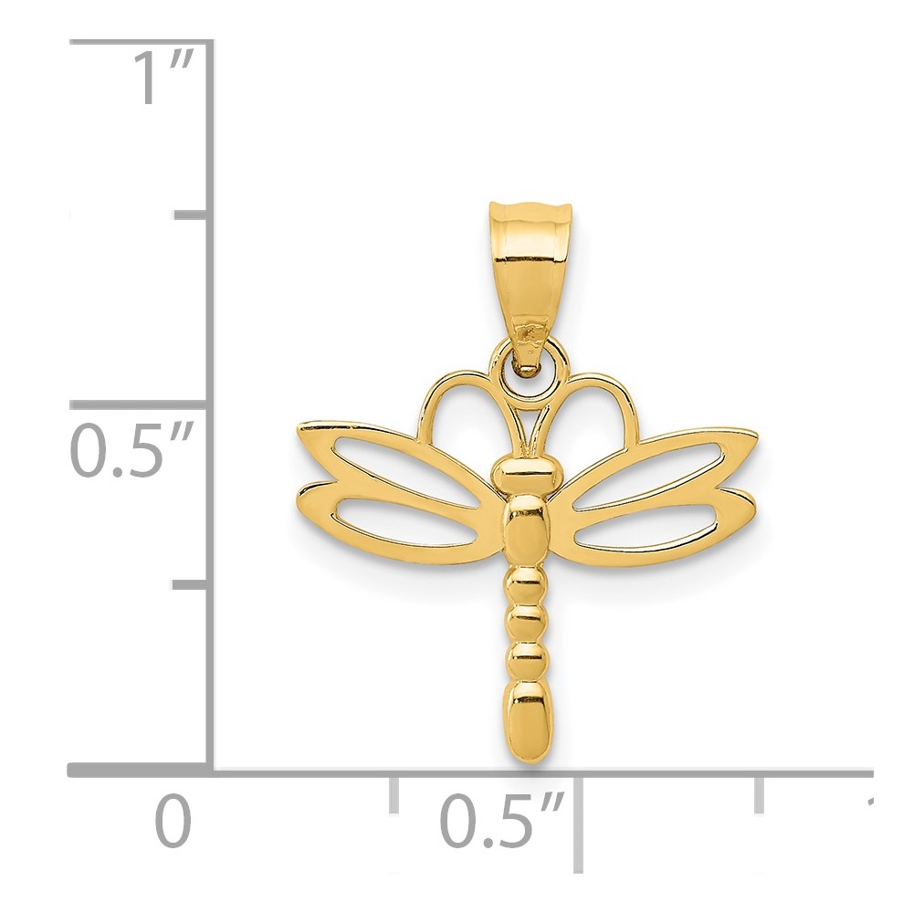 14k Dragonfly Pendant (K4851)