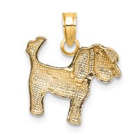 14K Yellow Gold Polished Dog Charm view 3