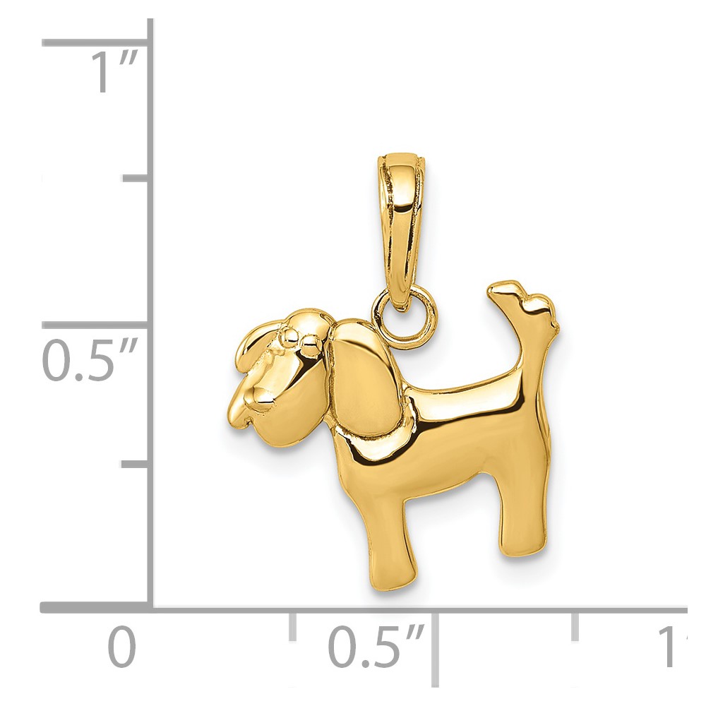 14k Polished Dog Charm (K4856)