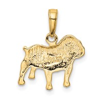 14K Yellow Gold Bulldog Charm view 3