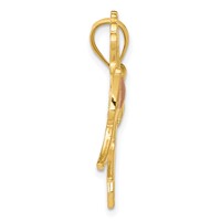14K Yellow and Rose Gold Horse Charm with Heart view 2