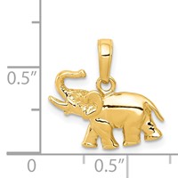 14K Polished Elephant Charm view 4