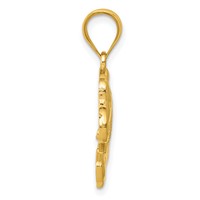 14K Filigree Elephant Pendant view 2